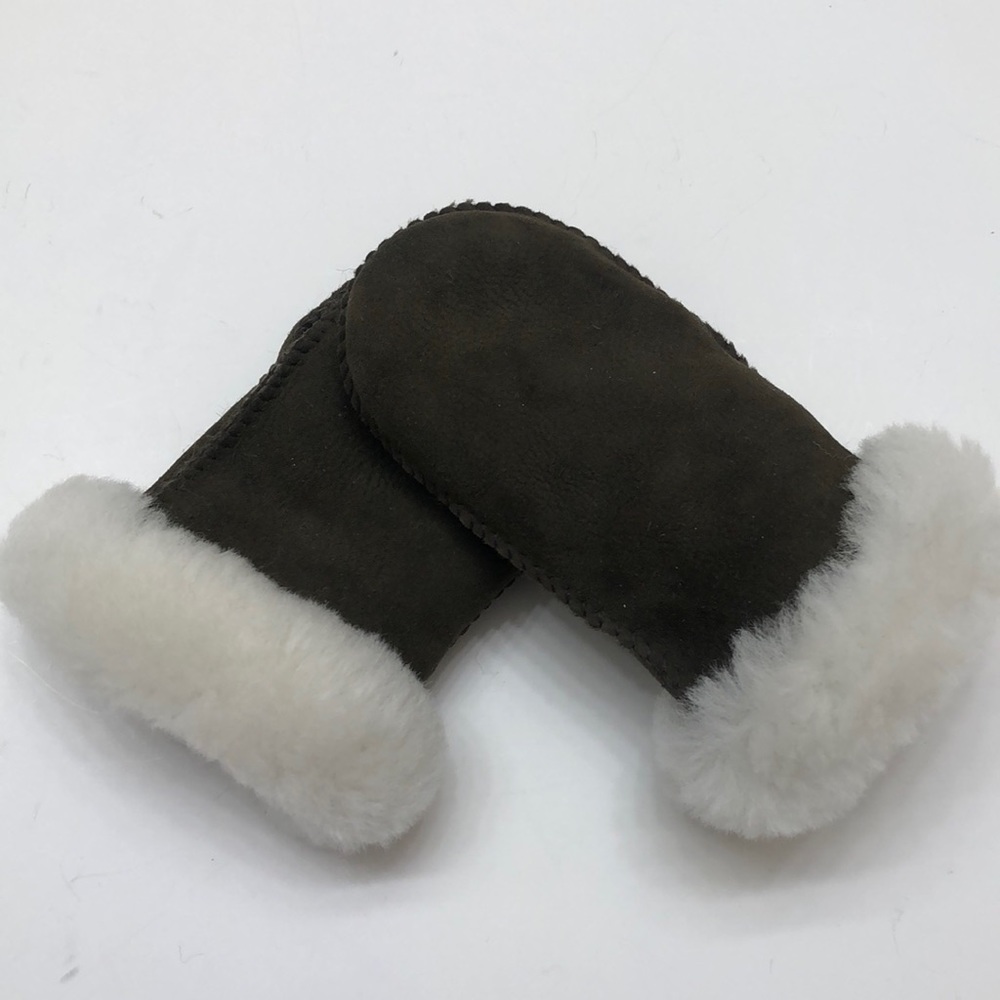 Toddler Suede Faux Fur Mittens